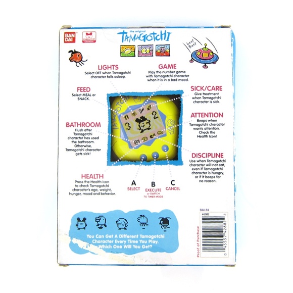 Original Tamagotchi Pink Glitter Shell Digital Virtual Pet Bandai #42882 BAI-R4 - Picture 9 of 11